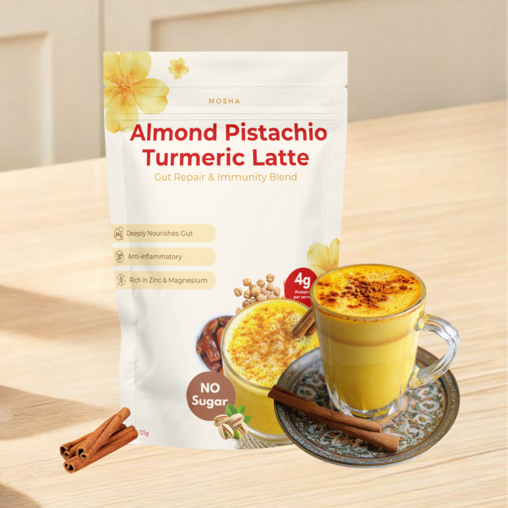 Almond Pistachio Turmeric Latte